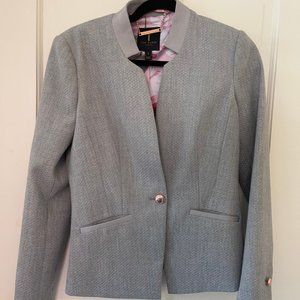 Ted Baker Stitch Detail Blazer, Grey Sz 2 (never worn)